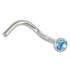 Titanium Jewelled Nose Stud - 2.35mm Jewel