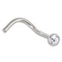 Titanium Jewelled Nose Stud - 2.35mm Jewel
