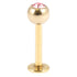 Zircon Titanium Jewelled Labrets 1.2mm (Gold colour)