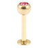 Zircon Titanium Jewelled Labrets 1.2mm (Gold colour)