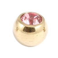 Zircon Titanium Jewelled Balls 1.2mm (Gold colour)