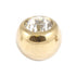 Zircon Titanium Jewelled Balls 1.2mm (Gold colour)