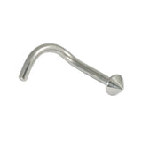 Titanium Nose Studs - Disk and Cone 1.0mm Gauge