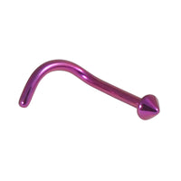 Titanium Nose Studs - Disk and Cone 1.0mm Gauge