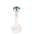Bioflex Push-fit Labret with 18ct Gold Jewelled Top (2.8mm Top)