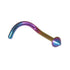 Titanium Nose Studs - Disk and Cone 1.0mm Gauge