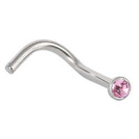 Titanium Jewelled Nose Stud - 2mm Jewel