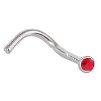 Titanium Jewelled Nose Stud - 2mm Jewel
