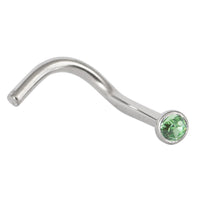 Titanium Jewelled Nose Stud - 2mm Jewel