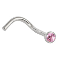Titanium Jewelled Nose Stud - 2.35mm Jewel