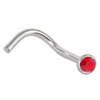 Titanium Jewelled Nose Stud - 2.35mm Jewel