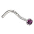 Titanium Jewelled Nose Stud - 2.35mm Jewel