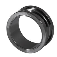 Black Steel Screw Flesh Tunnel