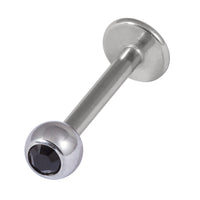 Steel Jewelled Labret 1.2mm with 3mm Ball