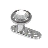 Titanium Dermal Anchor with Jewelled Disk Top (4mm diameter - standard)