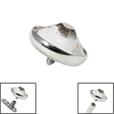 Titanium Jewelled Disk for Internal Thread shafts in 1.6mm. Also fits Dermal Anchor
