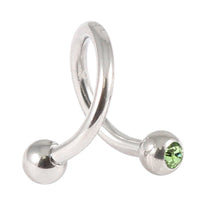 Steel Double Jewelled Spiral 1.6mm