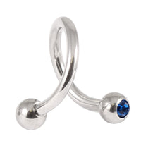 Steel Double Jewelled Spiral 1.6mm