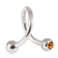 Steel Double Jewelled Spiral 1.6mm