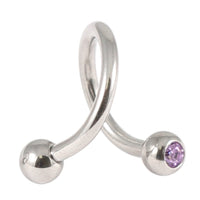 Steel Double Jewelled Spiral 1.6mm