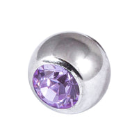Titanium Threaded Jewelled Balls 1.2x3mm