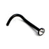 Black Titanium Jewelled Nose Studs