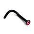 Black Titanium Jewelled Nose Studs
