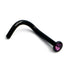 Black Titanium Jewelled Nose Studs