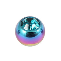 Titanium Threaded Jewelled Balls 1.6x5mm