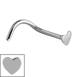 Steel Heart Nose Stud