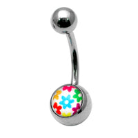 Steel Logo Belly Bars - Pictures