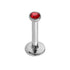 Steel Internally Threaded Jewelled Labrets 1.2mm