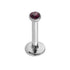 Steel Internally Threaded Jewelled Labrets 1.2mm