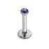 Steel Internally Threaded Jewelled Labrets 1.2mm