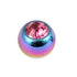 Titanium Threaded Jewelled Balls 1.6x5mm