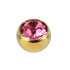 Titanium Threaded Jewelled Balls 1.6x4mm
