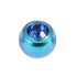 Titanium Threaded Jewelled Balls 1.6x4mm