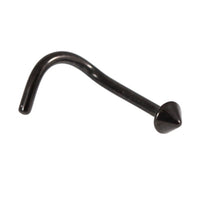 Black Titanium Nose Studs - Ball and Cone