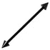 Black Steel Coned Barbell 1.6mm 10-22mm