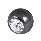 Black Steel Threaded Jewelled Balls (1.2x3mm)