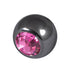 Black Steel Threaded Jewelled Balls (1.2x3mm)