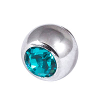 Titanium Threaded Jewelled Balls 1.2x2.5mm
