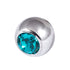 Titanium Threaded Jewelled Balls 1.2x2.5mm