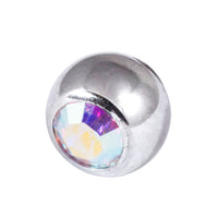Titanium Threaded Jewelled Balls 1.2x2.5mm