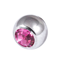 Titanium Threaded Jewelled Balls 1.2x2.5mm