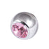 Titanium Threaded Jewelled Balls 1.2x2.5mm