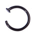 Black Steel Open Nose Ring