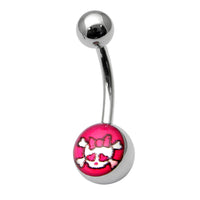 Steel Logo Belly Bars - Pictures