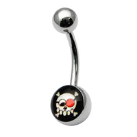 Steel Logo Belly Bars - Pictures