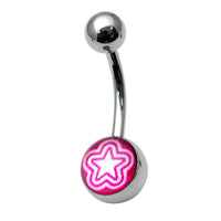 Steel Logo Belly Bars - Pictures